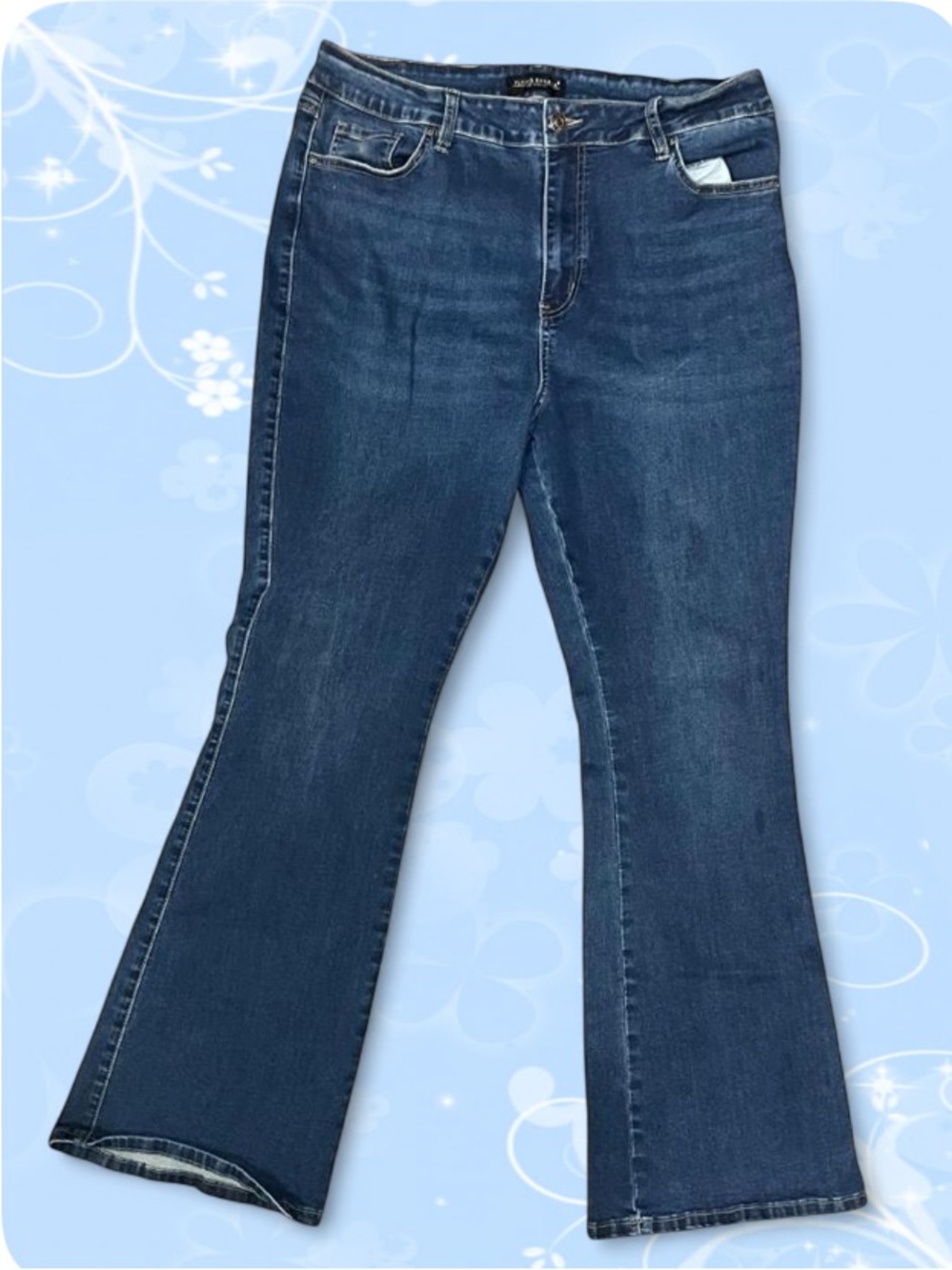 16m Flying Banana Women's Dark Blue Bootcut Jeans